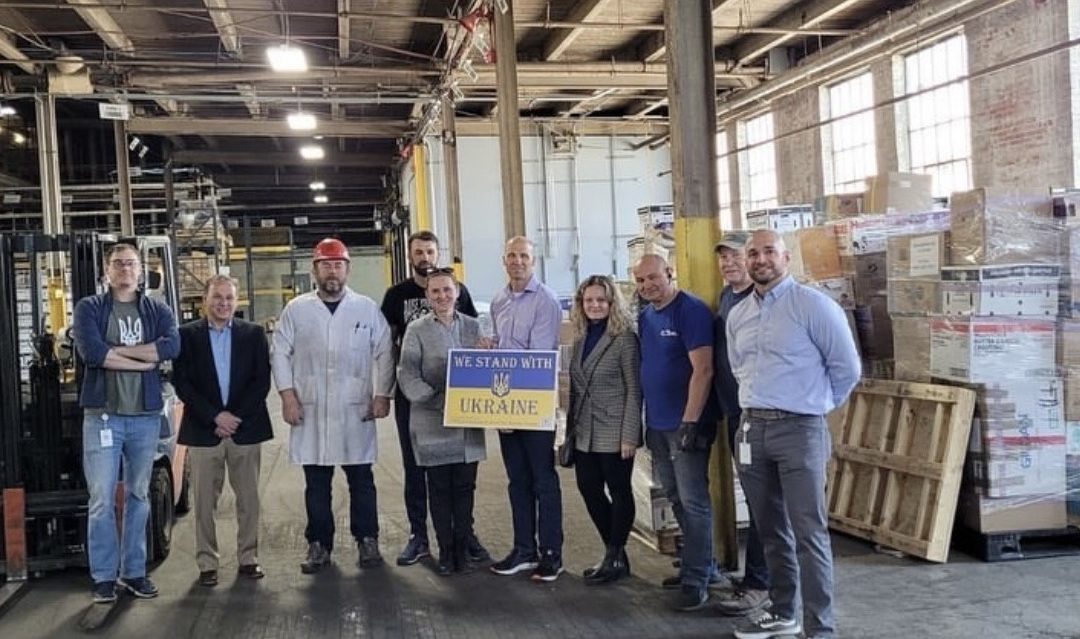 Members of the INOLEX team and AURA organization coordinate supplies for Ukraine.